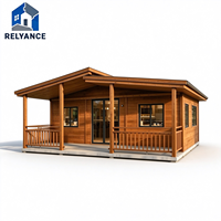 Cabines d'hôtel RELYANCE, expédition rapide, maison préfabriquée, meubles prêts à être expédiés pour le camping, taille familiale avec terrasse