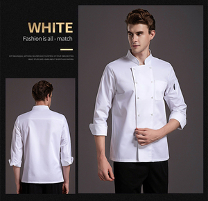 Giacca Uniforme <span class=keywords><strong>da</strong></span> Chef per Uomo in Cotone o Personalizzata per Ristoranti e Bar, Vendita Calda - Product Image 6