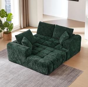 Corduroy Modular L-Shape <b>Foldable</b> Convertible <b>Sofa</b> Compressed Sponge Vacuum Packaging Boneless Design for Living Room Hotel Use - Product Image 5
