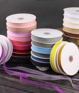 Ruban en dentelle festonnée à pois de 1,7 cm de haute qualité, en polyester, pour Noël, 50 yards/rouleau, pour emballer des boîtes cadeaux et des bijoux - Product Image 1