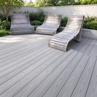 Planches de terrasse en WPC modernes résistantes à l'usure pour l'extérieur, revêtement de sol composite bois-plastique pour la maison, le jardin, la terrasse, le balcon