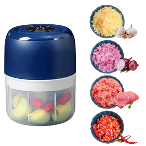 Mini hachoir à ail électrique en métal 100ml 250ml, outil de cuisine portable sans fil, recharge USB, écologique, pour oignon et légumes - Product Image 1
