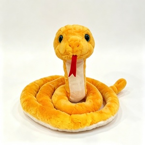 Peluche de serpiente enrollada personalizado, peluche de reptil, lindo peluche de serpiente, peluche de serpiente amarilla, animal de peluche de serpiente - Product Image 3