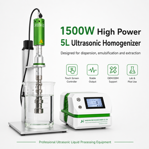 เครื่องผสมโฮโมไนเซอร์อัลตราโซนิคอิมัลชั่น1500W 5L ตามสั่งสำหรับห้องปฏิบัติการ <span class=keywords><strong>nanoemulsion</strong></span> - Product Image 1