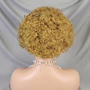 Perruque Lace Front Courte Bob Kinky en <span class=keywords><strong>Cheveux</strong></span> Brésiliens <span class=keywords><strong>pour</strong></span> <span class=keywords><strong>Coupe</strong></span> Pixie, Couleur Ombrée 1BT27, Vente en Gros, Fournisseur Populaire, Livraison Directe - Product Image 4