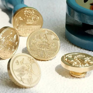 Деревянная ручка пустые головки круглые квадратные прямоугольные пользовательские формы Muti размеры штамп для восковой печати - Product Image 2