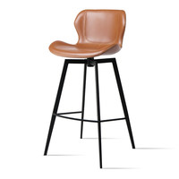 Tabouret de bar rotatif italien minimaliste de luxe léger, cadre en acier au carbone, hauteur réglable, montage facile pour usage domestique
