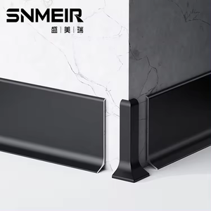 SENMRY spedizione veloce moderna 4cm/6cm/8cm battiscopa pavimento in metallo alluminio impermeabile in fabbrica profili battiscopa in alluminio - Product Image 4