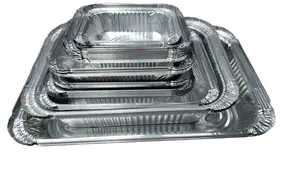 500ML Rectangle Disposable Aluminum Foil Container For Catering Baking
