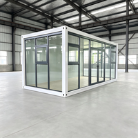 SKYLINE Casa Contenedor Prefabricada Modular Personalizada con Muro Cortina de Vidrio Transpirable y Ventanas de Vidrio