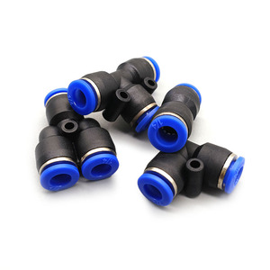 40 cái 1/4 inch OD đẩy để kết nối phụ kiện khí nén phụ kiện Kit, 10 spliter + 10 khuỷu tay + 10 TEE + 10 thẳng - Product Image 6