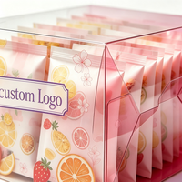 Boîte d'emballage pliable en PET personnalisée et recyclable pour l'affichage en magasin et les packs cadeaux de thé aux fruits et de boissons