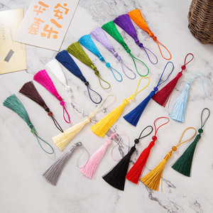 A Red Line Tassel 7cm Polyester Decorative Classic Style <b>Bookmark</b> Ornament - Product Image 3