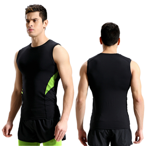 Gym Wear Fitness Sports Basketball <b>Compression</b> Vest Men's Double Layer Sweat Suit Tank Top <b>Short</b> Four-Way Stretch 100% Polyester - Product Image 1