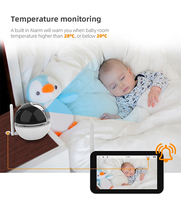 Moniteur bébé avec écran LCD de 5,0 pouces, communication bidirectionnelle, caméra IP, surveillance de la température, vision nocturne, pour surveiller bébé