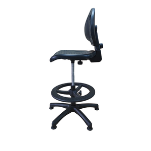 Chaise de laboratoire scolaire pivotante antistatique à prix compétitif avec repose-pieds, base chromée industrielle, <span class=keywords><strong>mobilier</strong></span> pour <span class=keywords><strong>atelier</strong></span>, hôpital et laboratoire - Product Image 4
