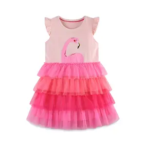 热卖棉质蕾丝派对场合女童连衣裙休闲罩衫3岁女童婴儿Dres