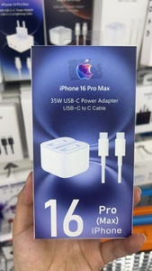 <span class=keywords><strong>อะแดปเตอร์</strong></span>ชาร์จเร็ว 35W USB-C PD สำหรับ <span class=keywords><strong>iPhone</strong></span> 15 16 17 Promax พร้อมกล่องแพ็คเกจแท้ รองรับปลั๊ก US EU UK ใช้ได้ทั้งในบ้านและเดินทาง ขายดี - Product Image 2