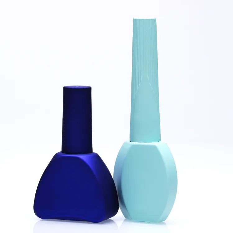 OEM 8ml-15ml al por mayor botella de esmalte de uñas personalizada de gel mate de vidrio cuadrado vacío con tapa y cepillo