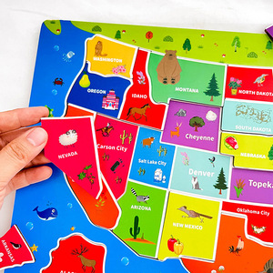 Rompecabezas Magnético 2 en 1 del Mapa de Estados Unidos, Juego Educativo para Niños para Aprender los Estados, las Ciudades y la Geografía, para Niños de 3 Años en Adelante - Product Image 2