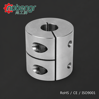 Mini coupleur rigide naturel SUS304, pince en deux parties, sans jeu, léger, résistant à la corrosion, pour imprimante 3D, servomoteur CNC