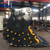 Bucket Batu Excavator Tugas Berat Kapasitas 0.1m-5m³ Material Kustomisasi OEM untuk Excavator 1-60T