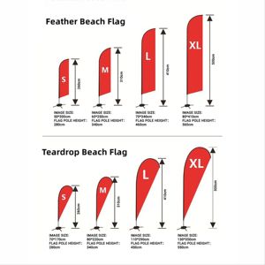 Custom Premium Windless Knife Feather <b>Flag</b> Tear Drop <b>Flags</b> With Pole Base Ground Spike - Product Image 4