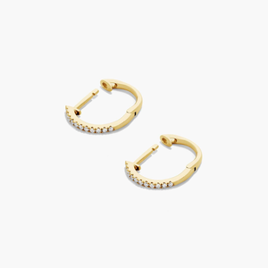 Luxury 925 Sterling Silver Gold Plated Moissanite Hoop <b>Earrings</b> Elegant Sparkling Designer <b>Fine</b> Jewelry Fashion Collection - Product Image 1