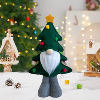 Paigo 2026 Neuer Weihnachtswichtel Gesichtsloser Stehender Weihnachtsmann Baumschmuck aus Polyester-Plüsch