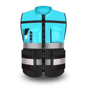 2025 Reflexivo Segurança Vest Multifuncional Bolso Alta Visibilidade Tráfego Segurança Vest com logotipo Colete Reflexivo - Product Image 6