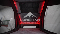 Tente de toit triangulaire en aluminium avec cadre en X, charge hors plan de 16 cm, séparation des flux, vérin de précharge, usine OEM