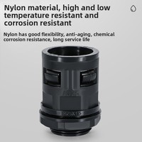 Connecteur rapide de tuyau ondulé en plastique nylon IP68 joint de tuyau de presse-étoupe droit enfichable pour filetage métrique Pg