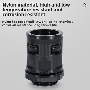Conector rápido de tubo corrugado de plástico de nailon IP68 junta de manguera de prensaestopas de rosca métrica recta enchufable para rosca métrica Pg - Product Image 3