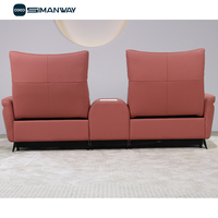 Sofa Recliner Elektrik 2 Dudukan Kulit Modern untuk Home Theatre dari Pabrik Foshan, Nyaman dengan Pengisian Daya USB & Penyimpanan