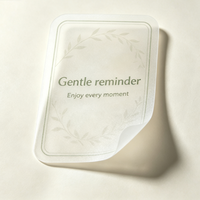 Cartes de rappel minimalistes avec cadre feuille verte, cartes décoratives pour cadeaux et cartes de message pour boîtes cadeaux