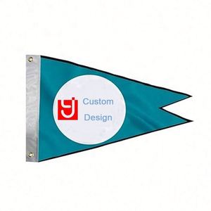 Custom Design Competitive Advantage Nice Price 30x45cm Polyester Double Sided Advertising Custom <b>Small</b> Burgee Flags for Boats - Product Image 5