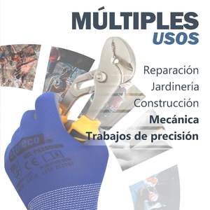 EXBRIECO Profession elle Arbeits handschuhe Konstruktion Abrieb mechanik CAT <span class=keywords><strong>2</strong></span> Mehrzweck schutz Nylon Polyurethan beständig - Product Image 4