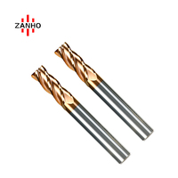 ZANHO ODM yang Dapat Disesuaikan HRC55 Carbide Ball Nose Corner Radius End Mills 2/3/4 Flute Baja/Besi Cor Berkinerja Tinggi Tahan Lama PEX