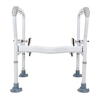 Barre d'appui WC moderne à double clip en tube plat, antidérapante, pour personnes âgées, vente en gros directe usine