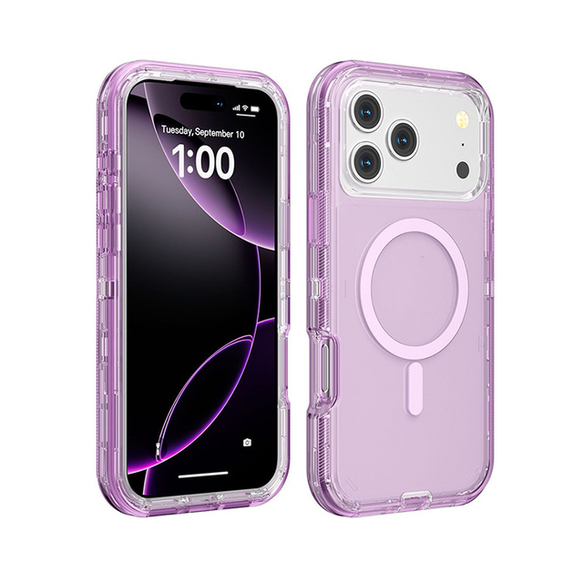MOQ 500 Made in China New Magnetic Cover For Defender 18 Pro Max 17 Air 16 Clear Case,hybrid For iPhone18 Defender Magnetic Case