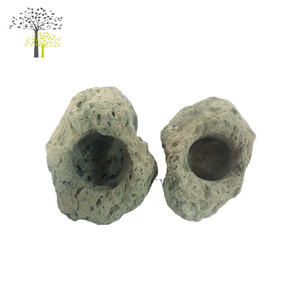 Pots de fleurs de jardinières de roche de lave volcanique rouge moyen Offre Spéciale pour l'aménagement paysager de jardin pour les plantes - Product Image 6
