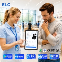 Tableta Comercial Android Portátil con Doble Cámara y Funda Resistente para Consultas de Productos en Tiendas de Electrónica y Soporte de Ventas