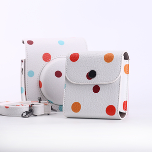 Bolsa de cuero PU para cámara instantánea <span class=keywords><strong>Fujifilm</strong></span> <span class=keywords><strong>Instax</strong></span> <span class=keywords><strong>Mini</strong></span> <span class=keywords><strong>90</strong></span> con lunares coloridos - Product Image 3