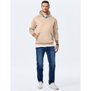 FOXA <b>Mens</b> Hoodie Pullover Cotton <b>Fleece</b> Hooded Sweatshirt Long Sleeve Casual Wear - Product Image 3