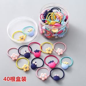 ยางรัดผมแบบยืดหยุ่นสำหรับเด็ก,อุปกรณ์จัดแต่งทรงผมสำหรับเด็กทารกเด็กวัยหัดเดิน40ชิ้นกล่องโลโก้แบบเฉพาะกลุ่ม - Product Image 5