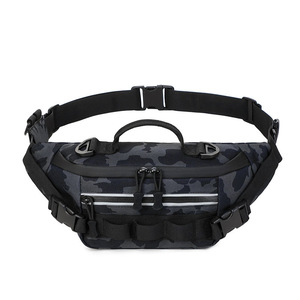 Men's Outdoor Sports Waist Pack Orange Adjustable <b>Chest</b> Crossbody Bag For Hiking Running Cycling Mobile Phone <b>Storage</b> - Product Image 2