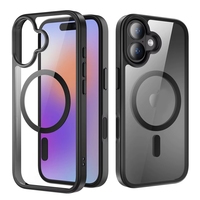Coque de téléphone transparente antichoc magnétique SilverShield compatible avec iPhone 17 16 15 14 13 12