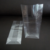 Sac en Cellophane Transparent à Fond Carré Plat Type Boîte pour Bonbons, En-cas ou avec Carton