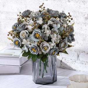 <span class=keywords><strong>Bouquet</strong></span> de roses <span class=keywords><strong>artificielles</strong></span> réalistes faites à la main pour la décoration de la table à manger à la maison, arrangement floral pour Thanksgiving et la remise <span class=keywords><strong>des</strong></span> diplômes - Product Image 5