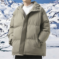 Abrigo acolchado de invierno unisex, abrigo informal con cuello levantado, venta al por mayor con logotipo personalizado, Abrigo acolchado cálido con relleno de polietileno, envío directo